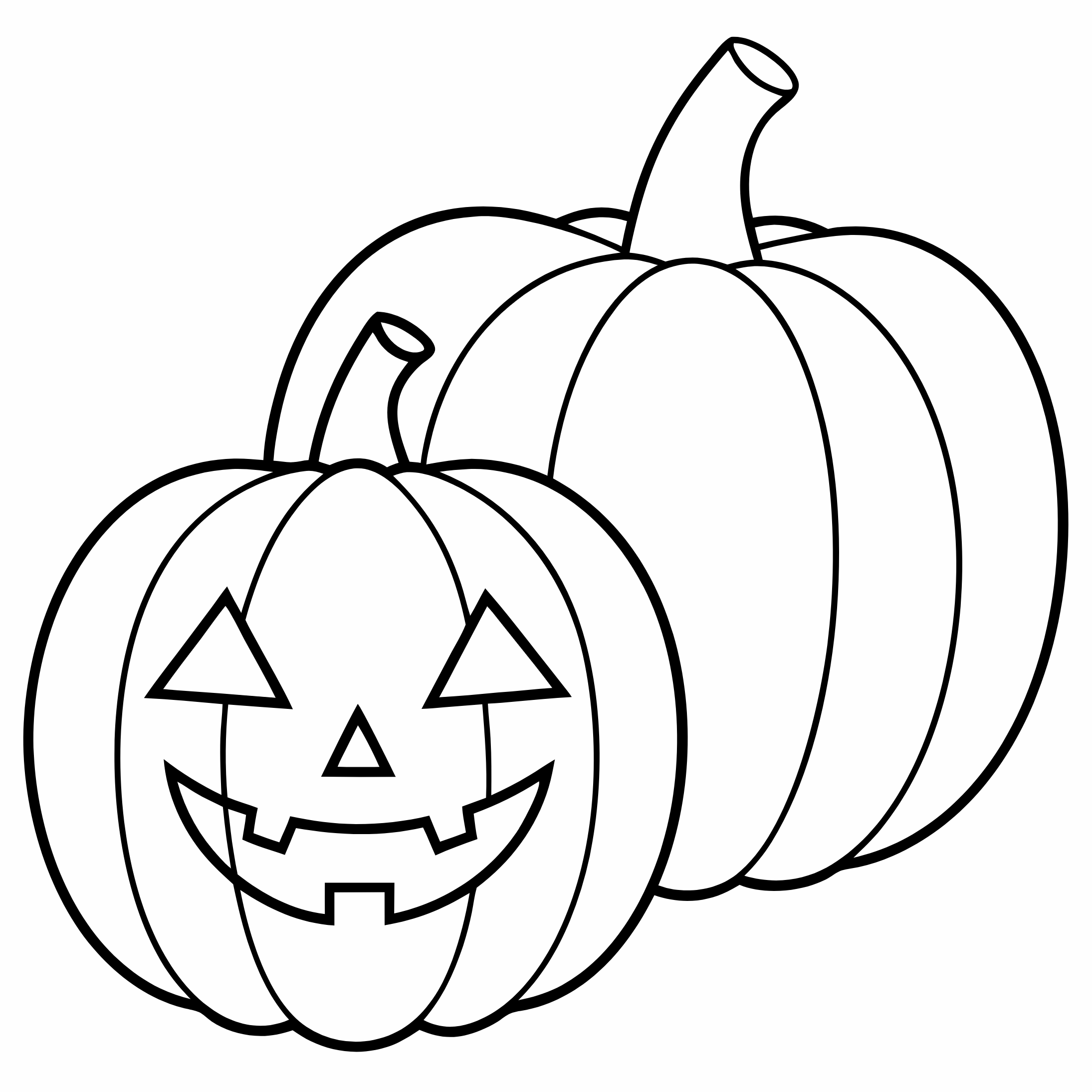 Halloween Pumpkins and Jack-o -Lanterns Coloring Pages, Fun Kids Coloring, Free Printable Coloring Pages, Download and Print
