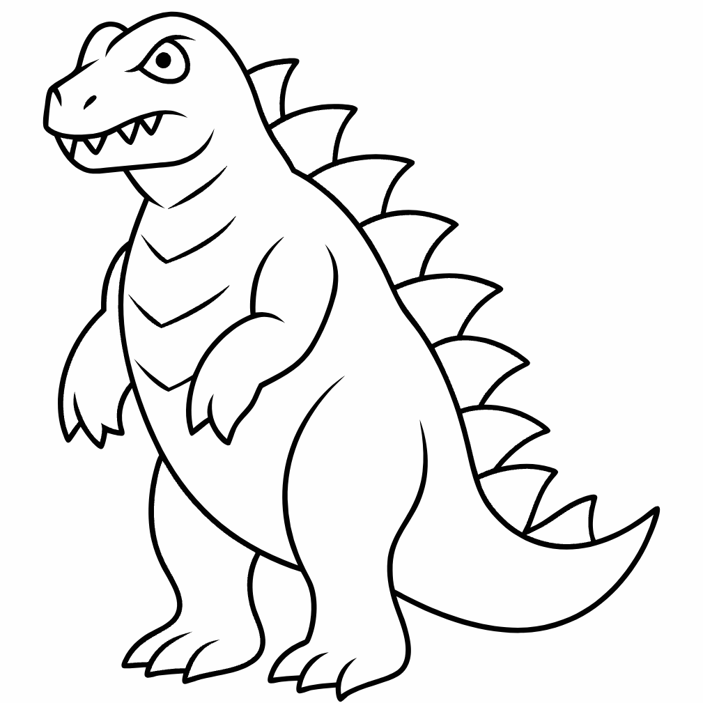 Godzilla Coloring Pages, Godzilla Coloring Page, Fun Kids Coloring, Free Printable Coloring Pages, Download and Print