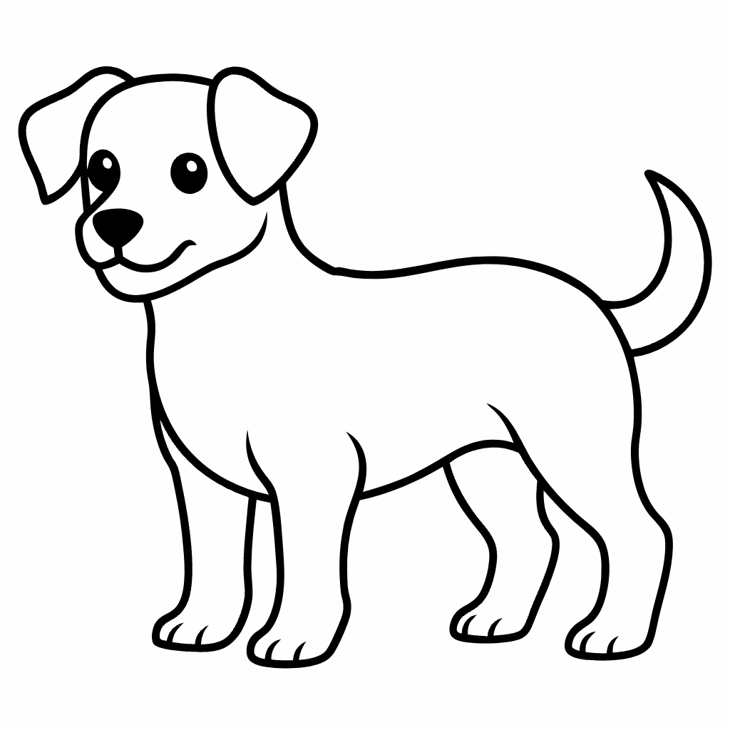 Dog Puppy Coloring Pages, Puppy Coloring Page, Fun Kids Coloring, Free Printable Coloring Pages, Download and Print