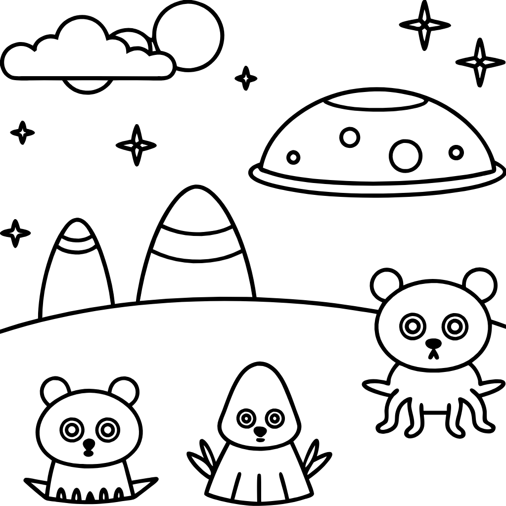 Aliens coloring pages Download and Print Free Aliens Coloring Pages