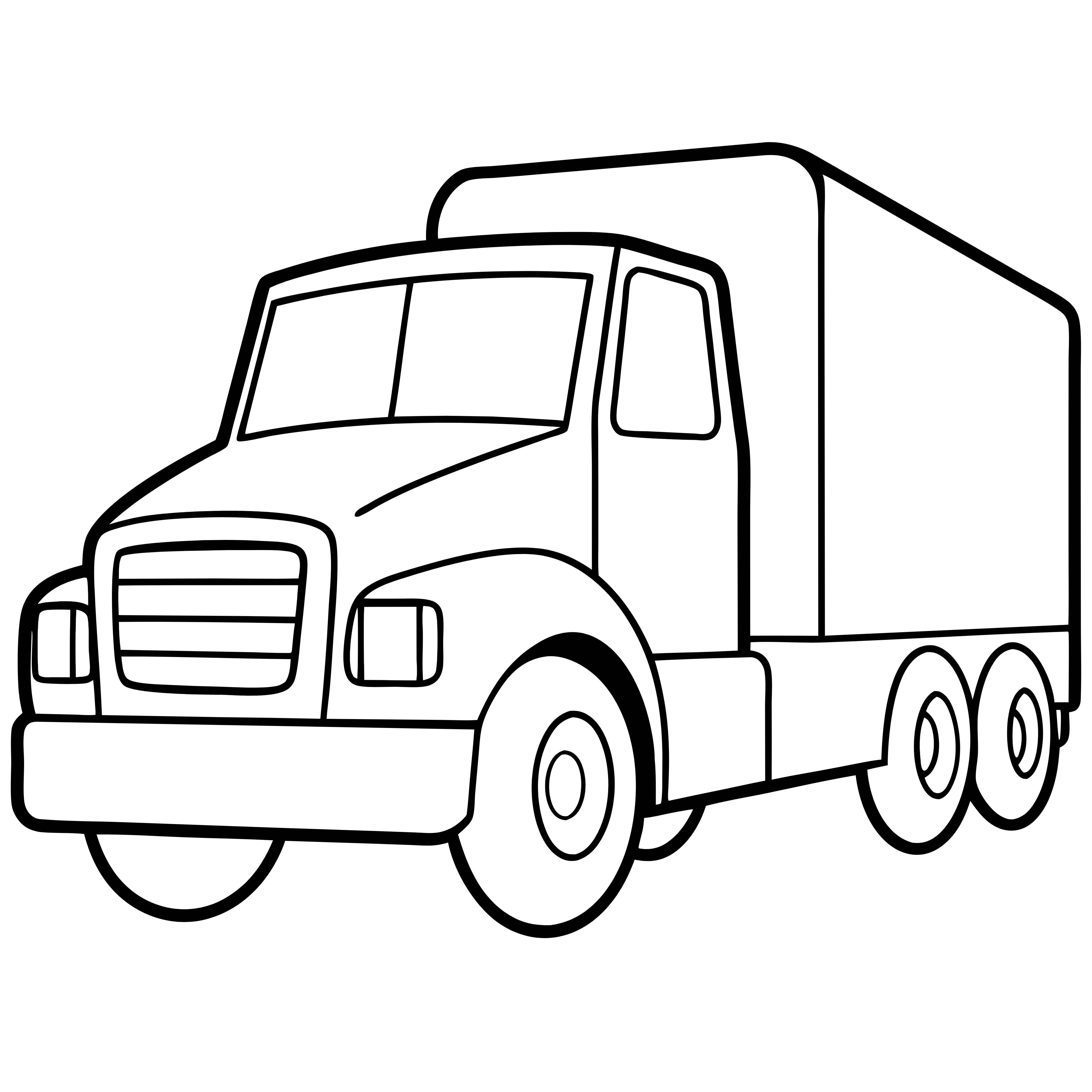 Truck Coloring Page - Download and Print,simple truck drawing,easy truck drawing