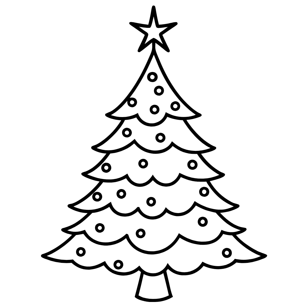 christmas tree coloring page,christmas coloring page, Download and Print Free Coloring Pages