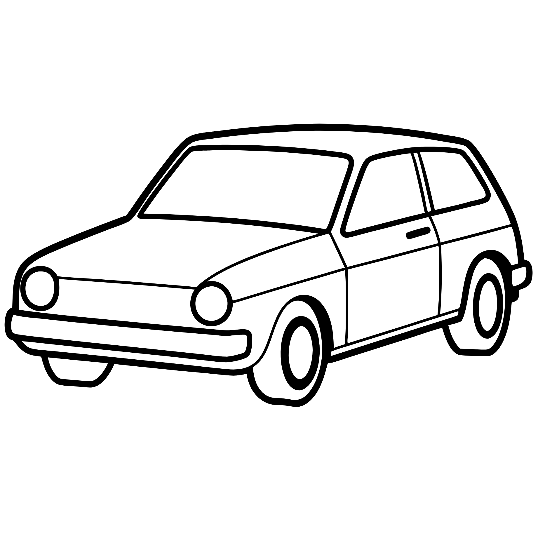 Free Car Coloring Page - Download and Print Now,simple car coloring page,easy car