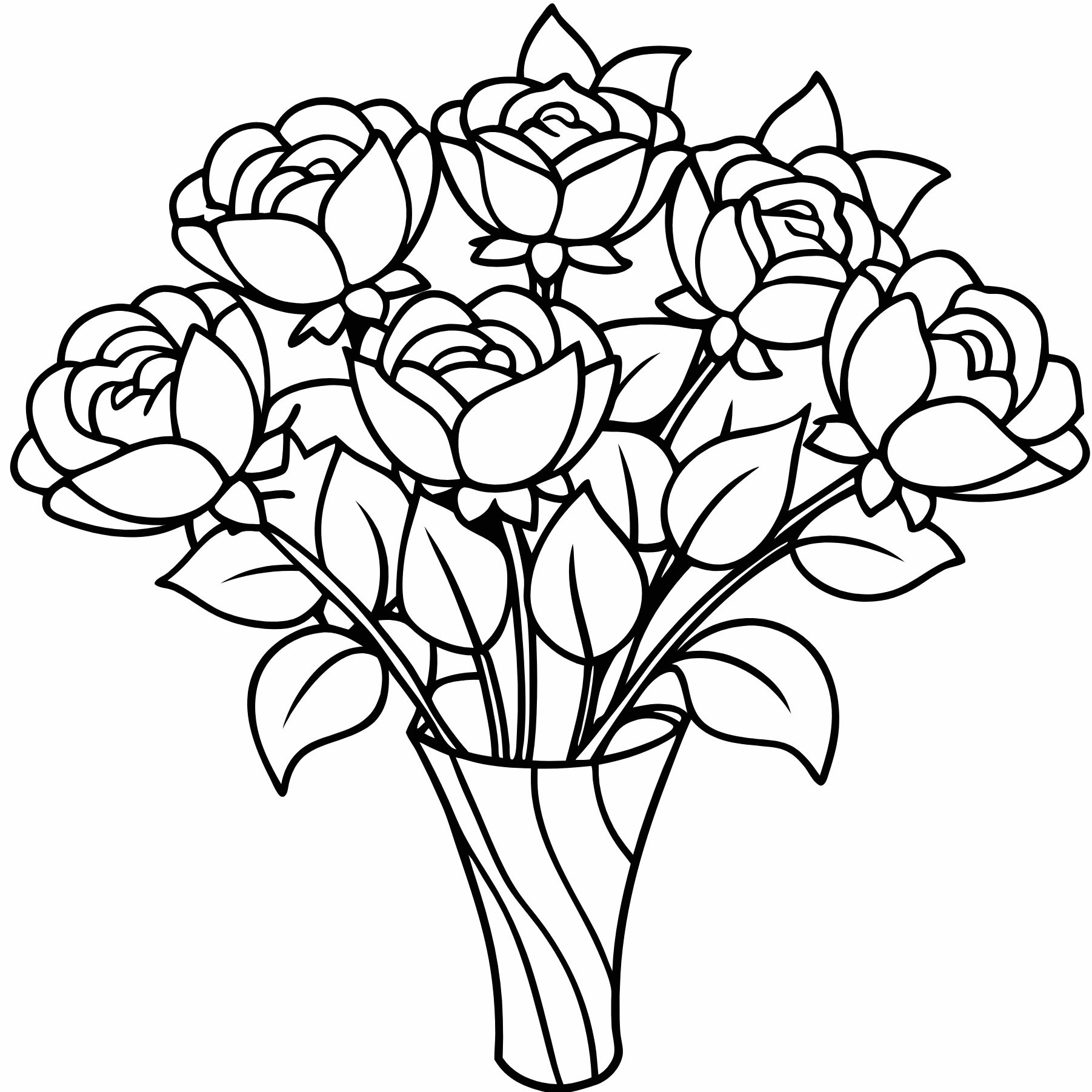 Flowers Coloring Pages, Flowers Coloring Page, Fun Kids Coloring, Free Printable Coloring Pages, Download and Print