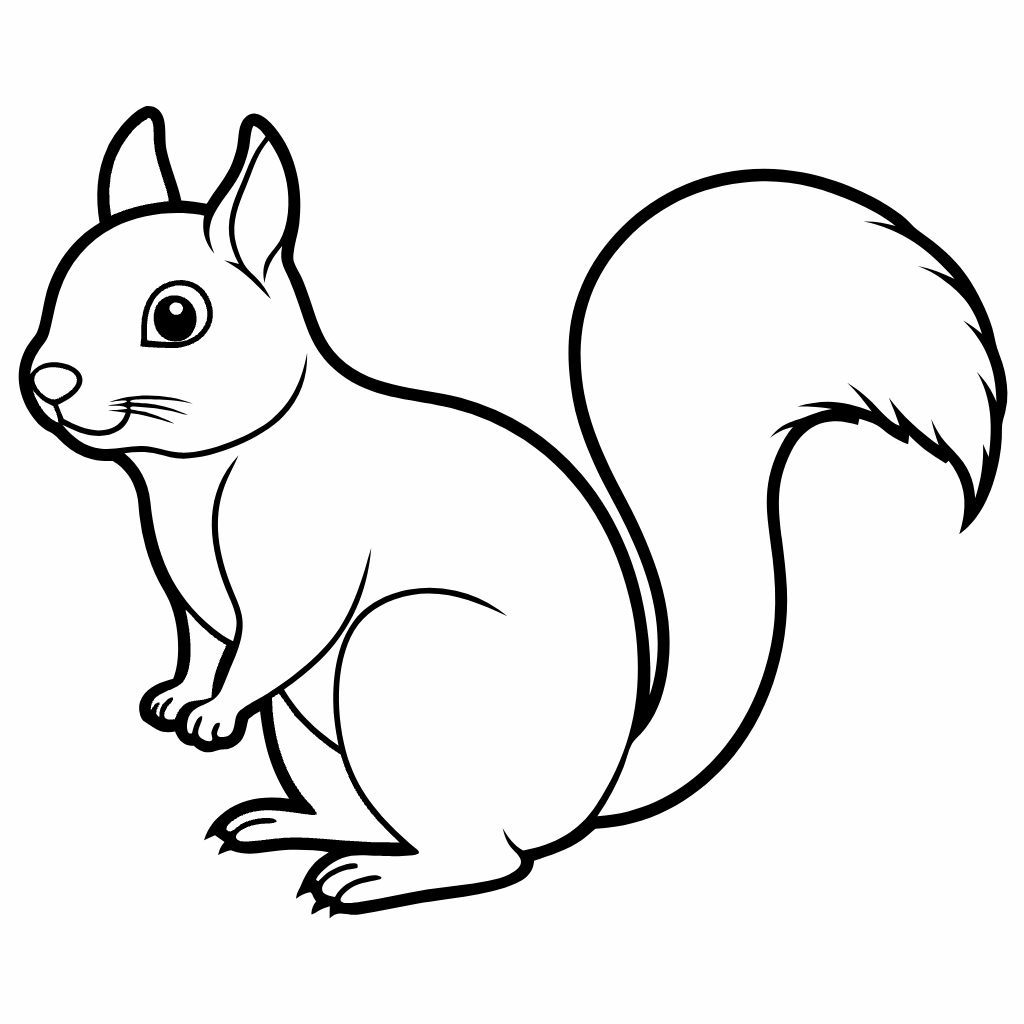Squirrel Coloring Pages, Squirrel Coloring Page, Fun Kids Coloring, Free Printable Coloring Pages, Download and Print