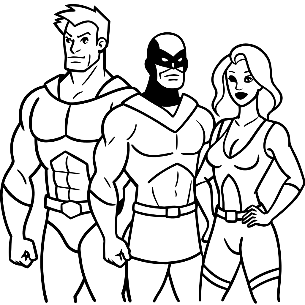 Superhero Cartoon Coloring Pages  Download and Print Free Coloring Pages
