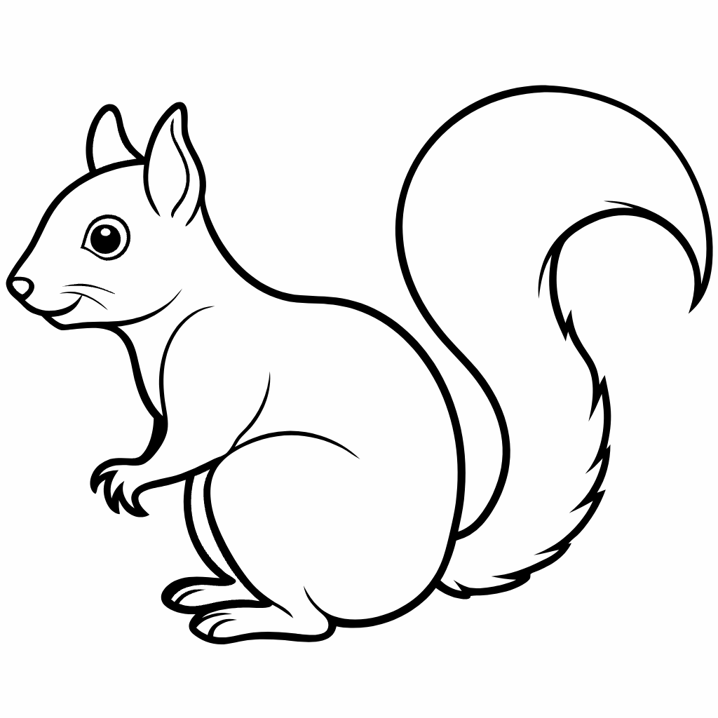 Squirrel Coloring Pages, Squirrel Coloring Page, Fun Kids Coloring, Free Printable Coloring Pages, Download and Print