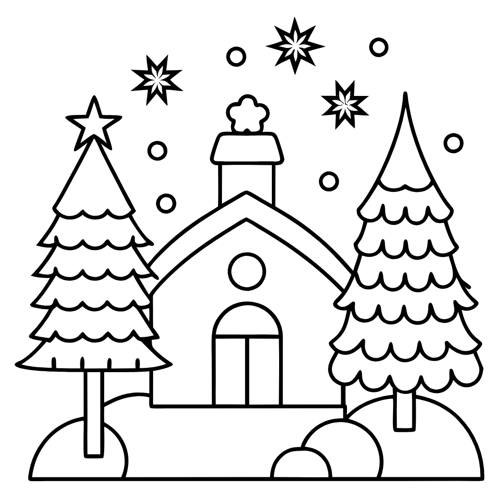 christmas market coloring page, Download and Print Free Coloring Pages