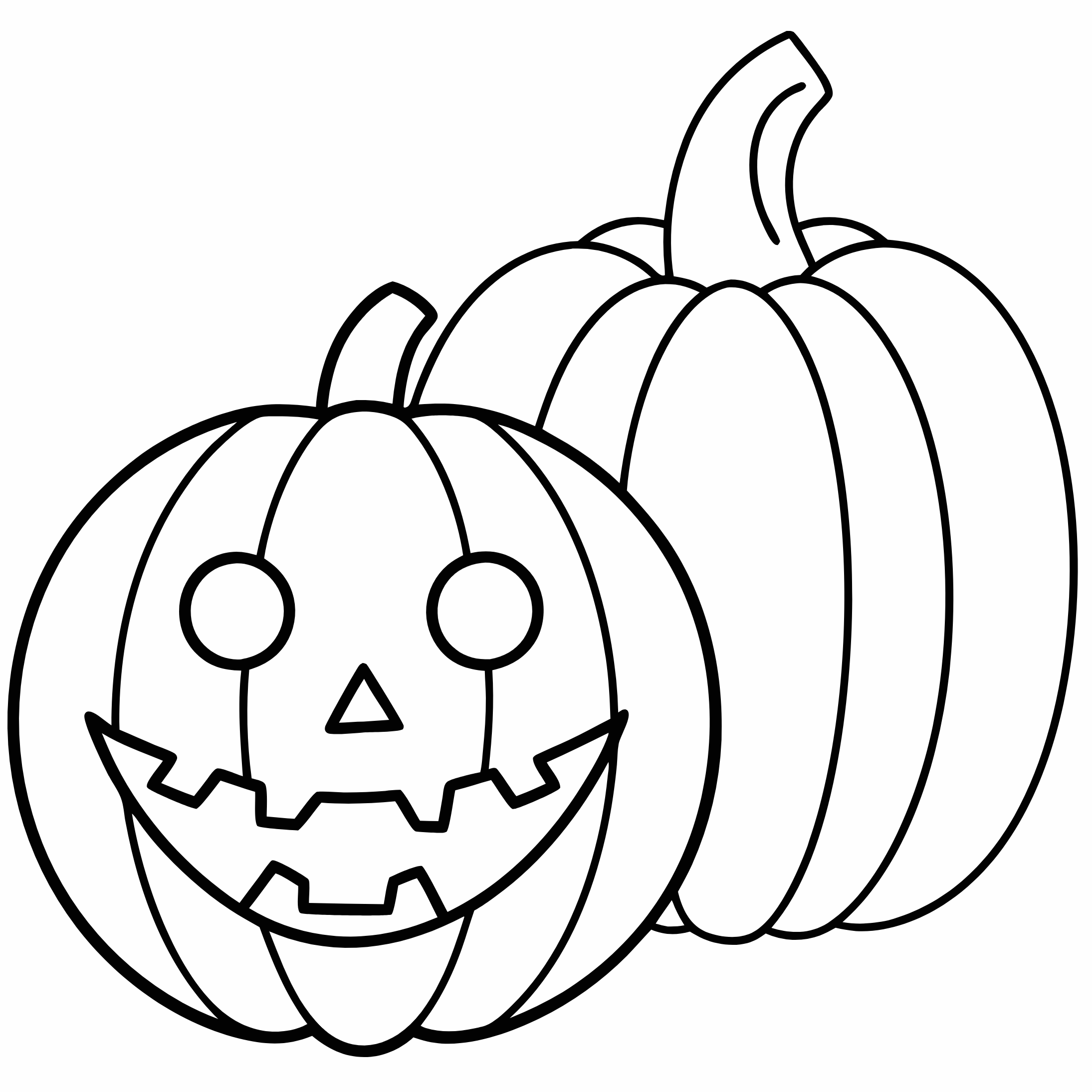Halloween Pumpkins and Jack-o -Lanterns Coloring Pages, Fun Kids Coloring, Free Printable Coloring Pages, Download and Print