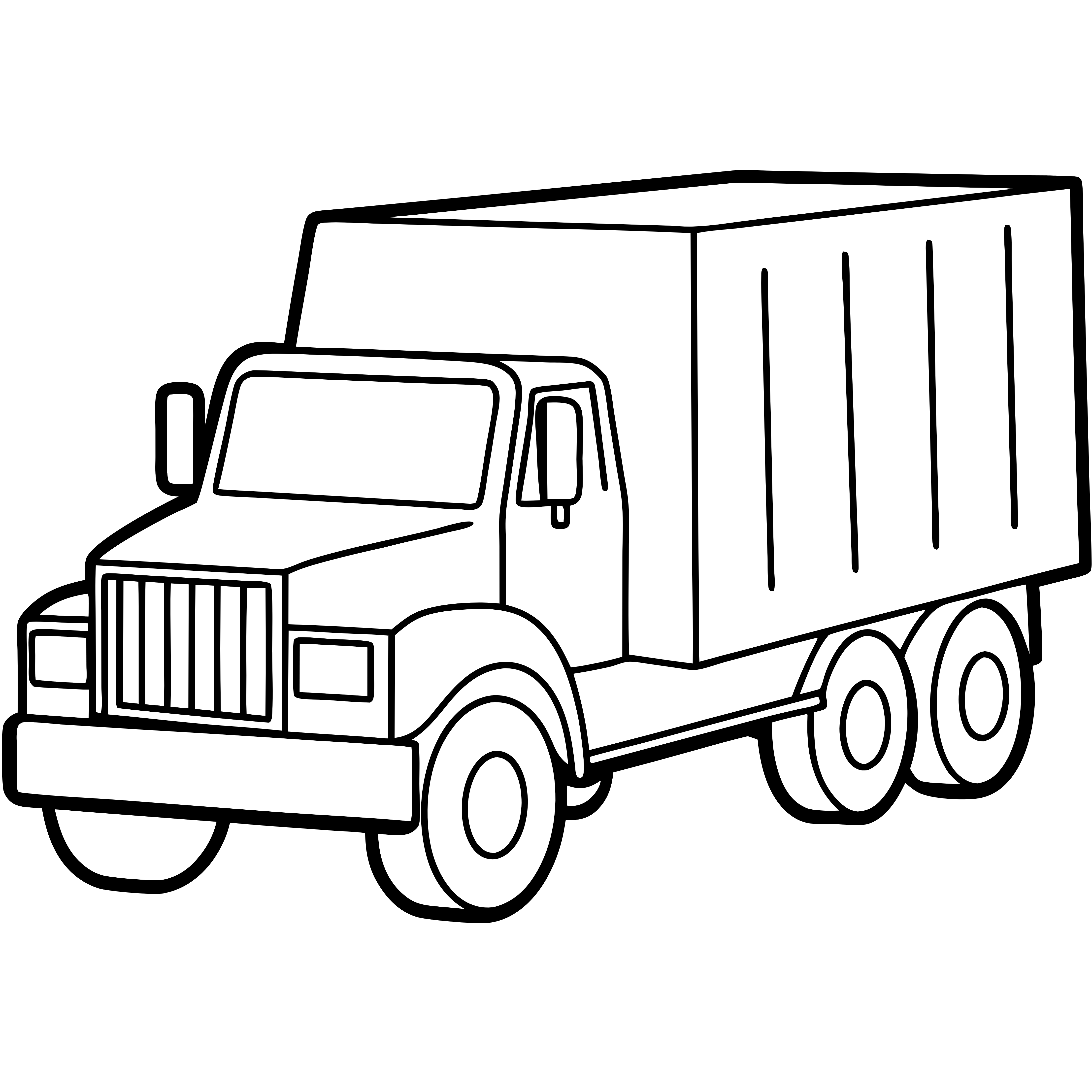 Free Truck Coloring Page - Download and Print,simple truck drawing,easy truck drawing