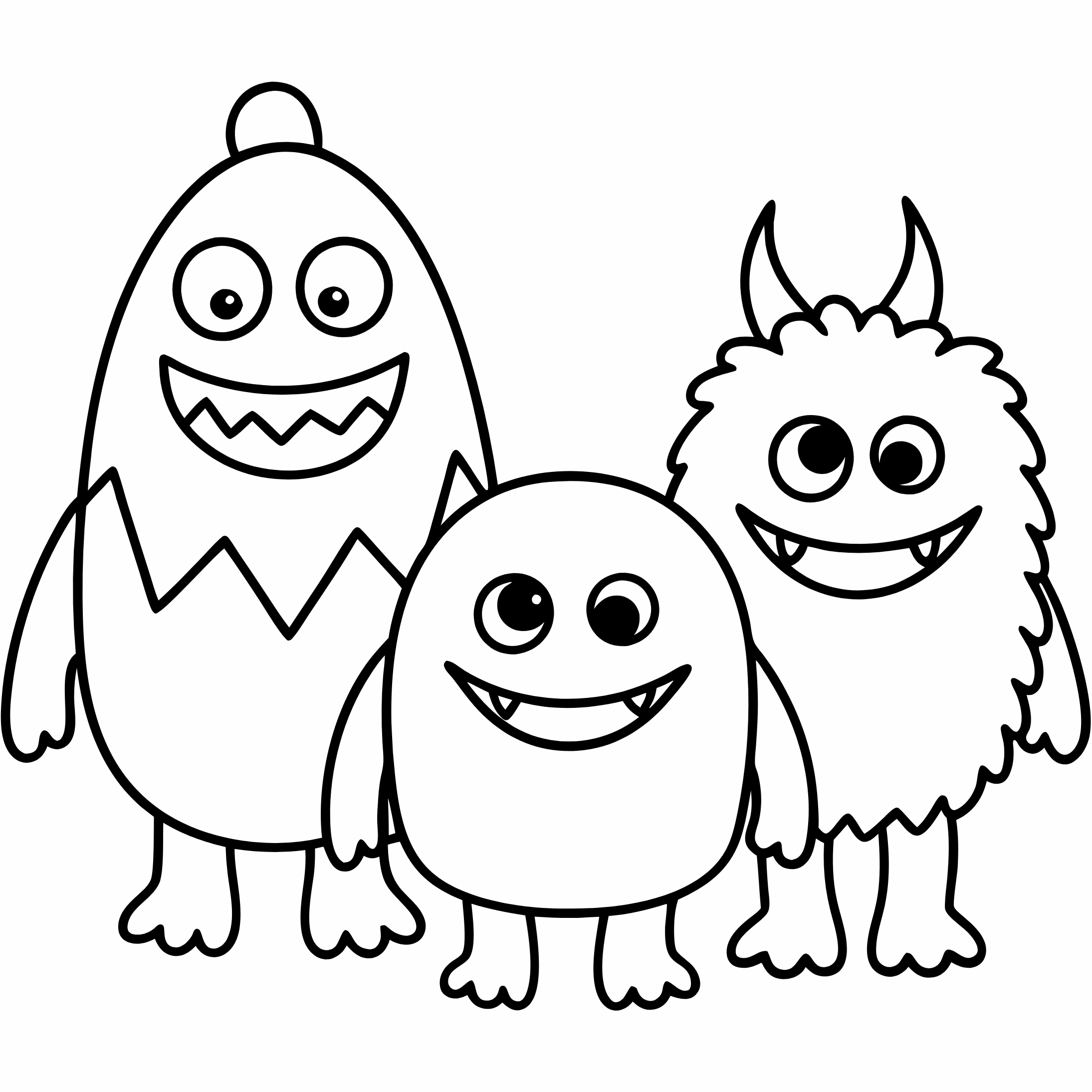 Monsters Coloring Pages, Monsters Coloring Page, Fun Kids Coloring, Free Printable Coloring Pages, Download and Print