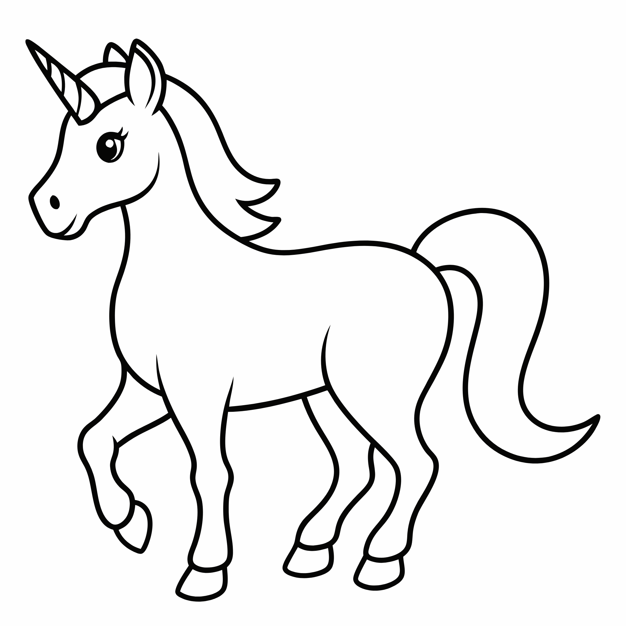 Unicorn Coloring Pages, Unicorn Coloring Page, Fun Kids Coloring, Free Printable Coloring Pages, Download and Print