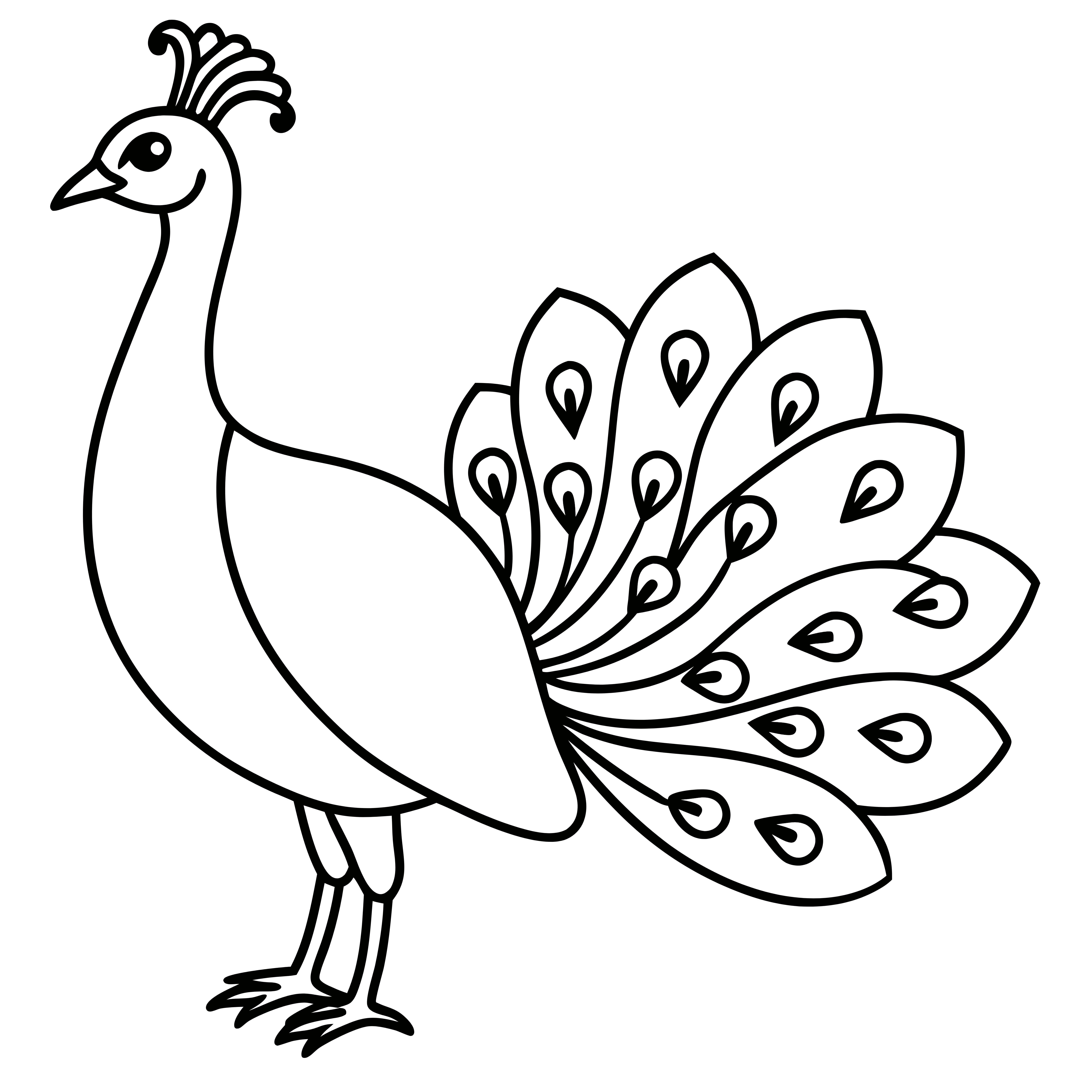 Peacock Coloring Pages, Peacock Coloring Page, Fun Kids Coloring, Free Printable Coloring Pages, Download and Print