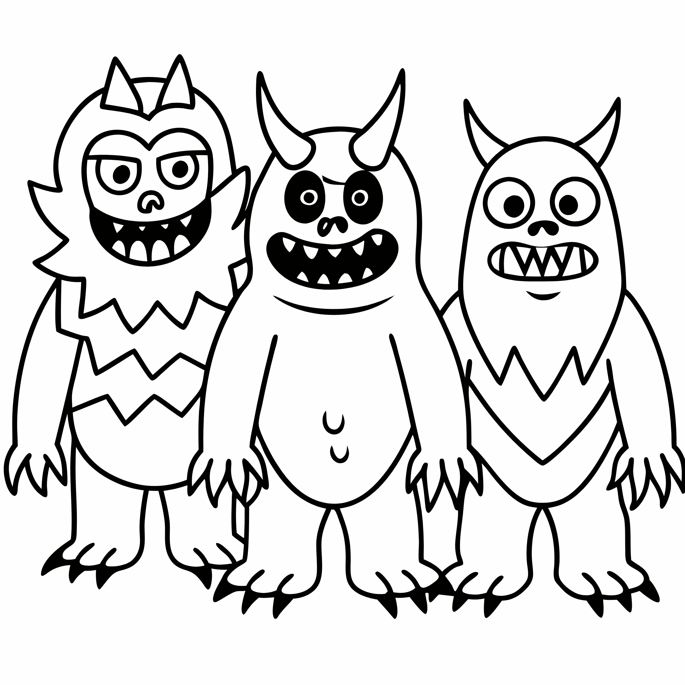 Monsters Coloring Pages, Monsters Coloring Page, Fun Kids Coloring, Free Printable Coloring Pages, Download and Print