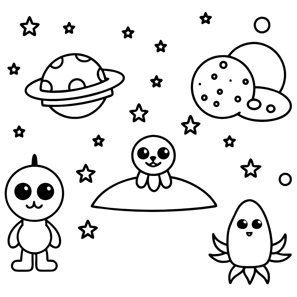 Aliens coloring pages Download and Print Free Aliens Coloring Pages