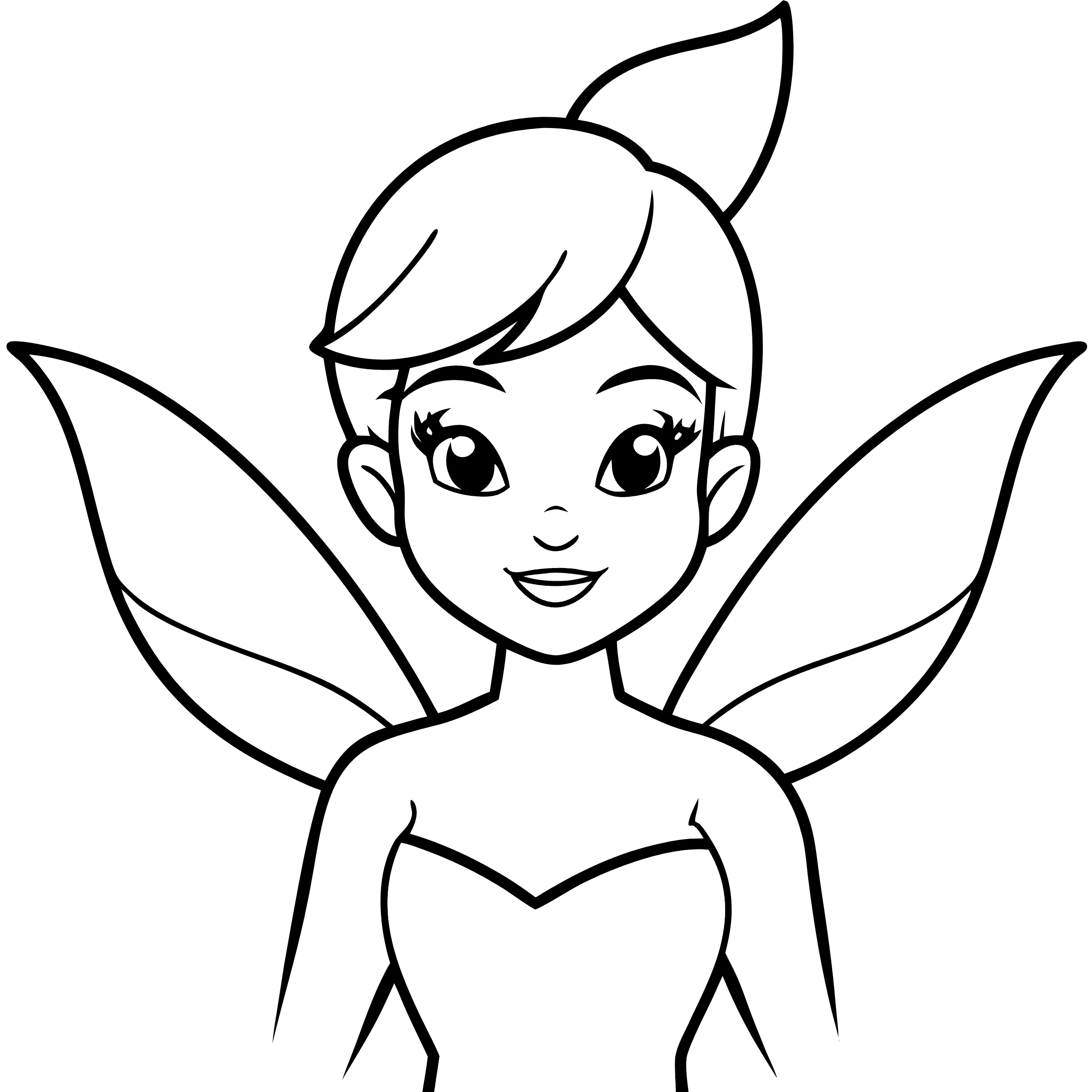 Tinkerbell,Princesses tinkerbell Download and Print Free Coloring Pages