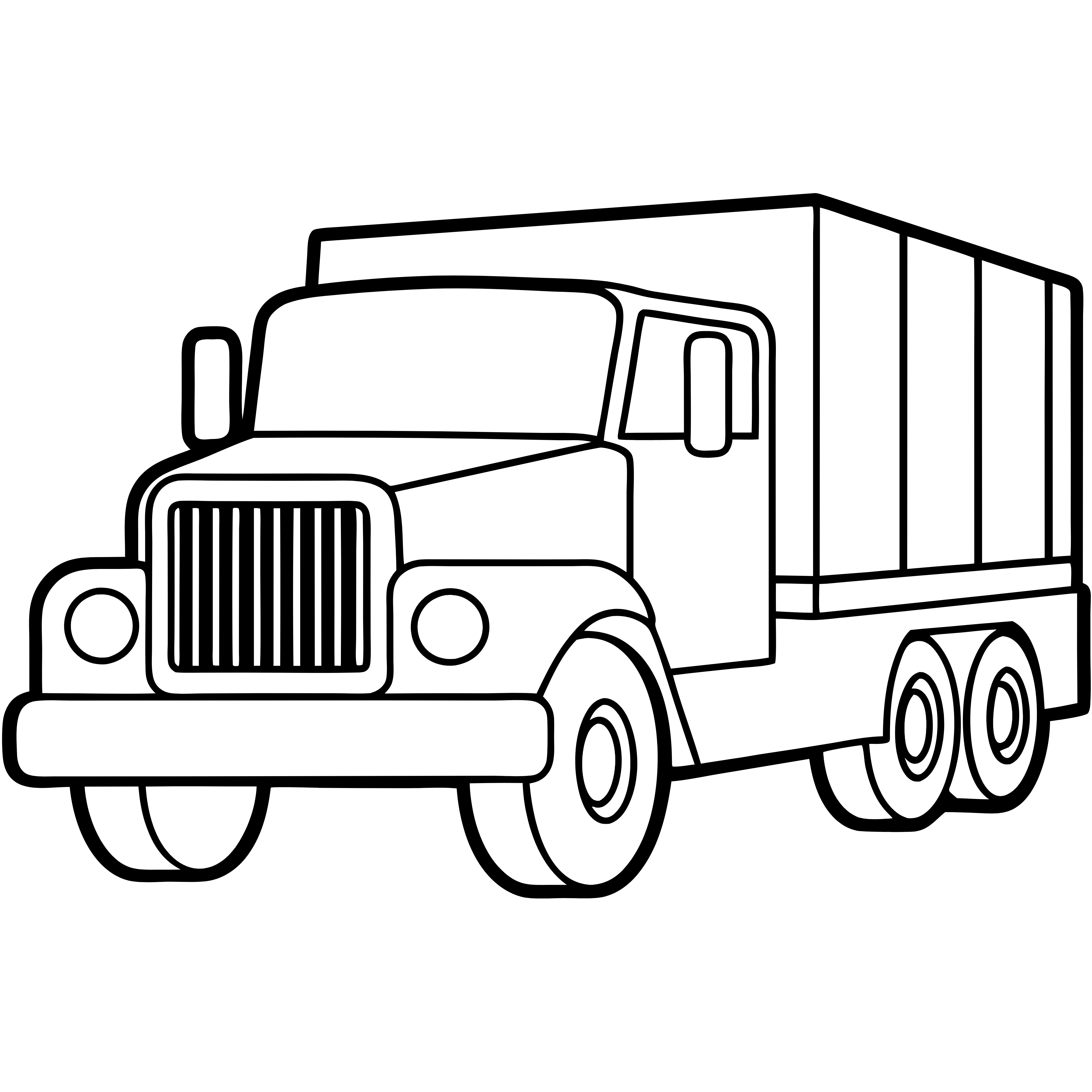 Free Truck Coloring Page - Download and Print,simple truck drawing,easy truck drawing