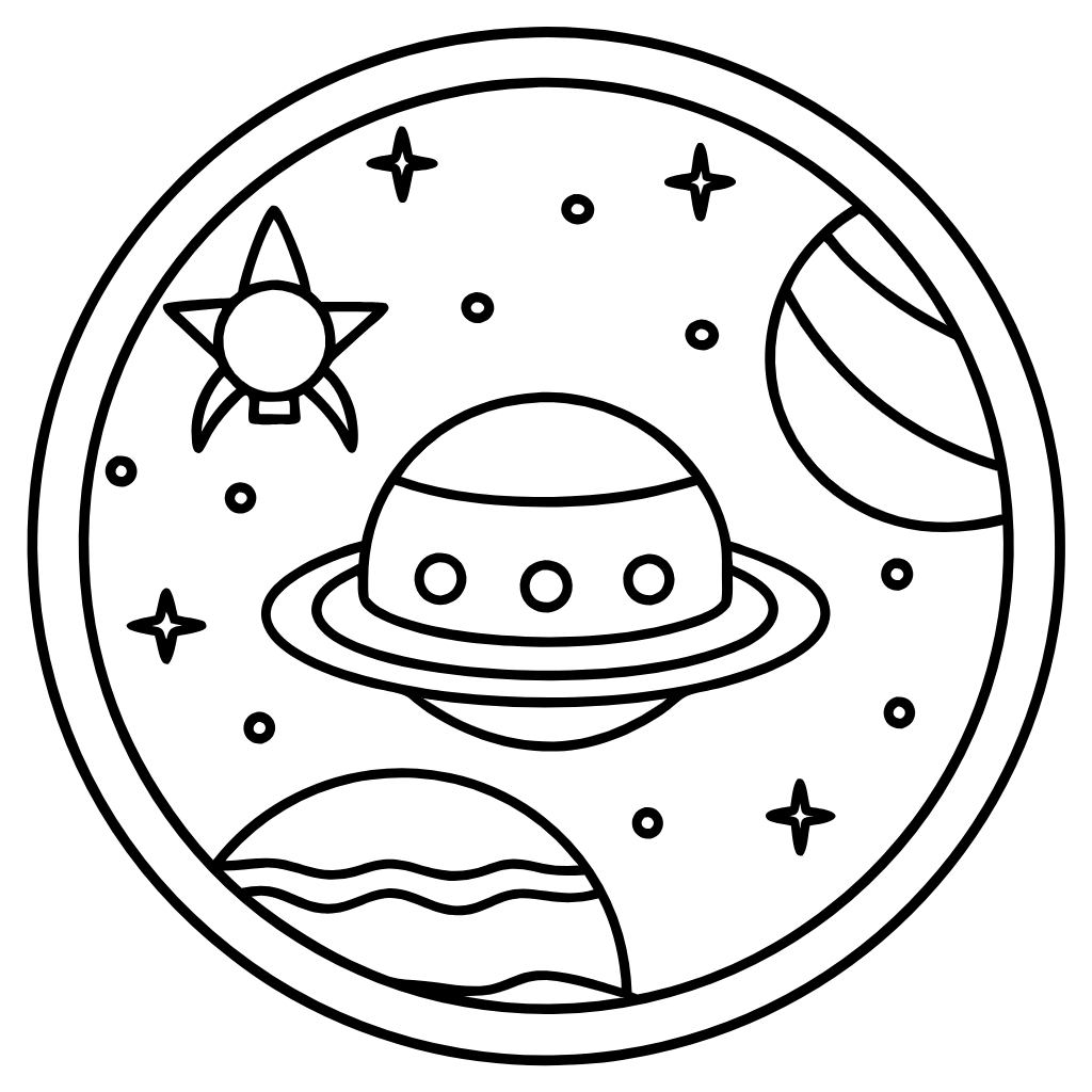 Space Exploration Download and Print Free Coloring Pages