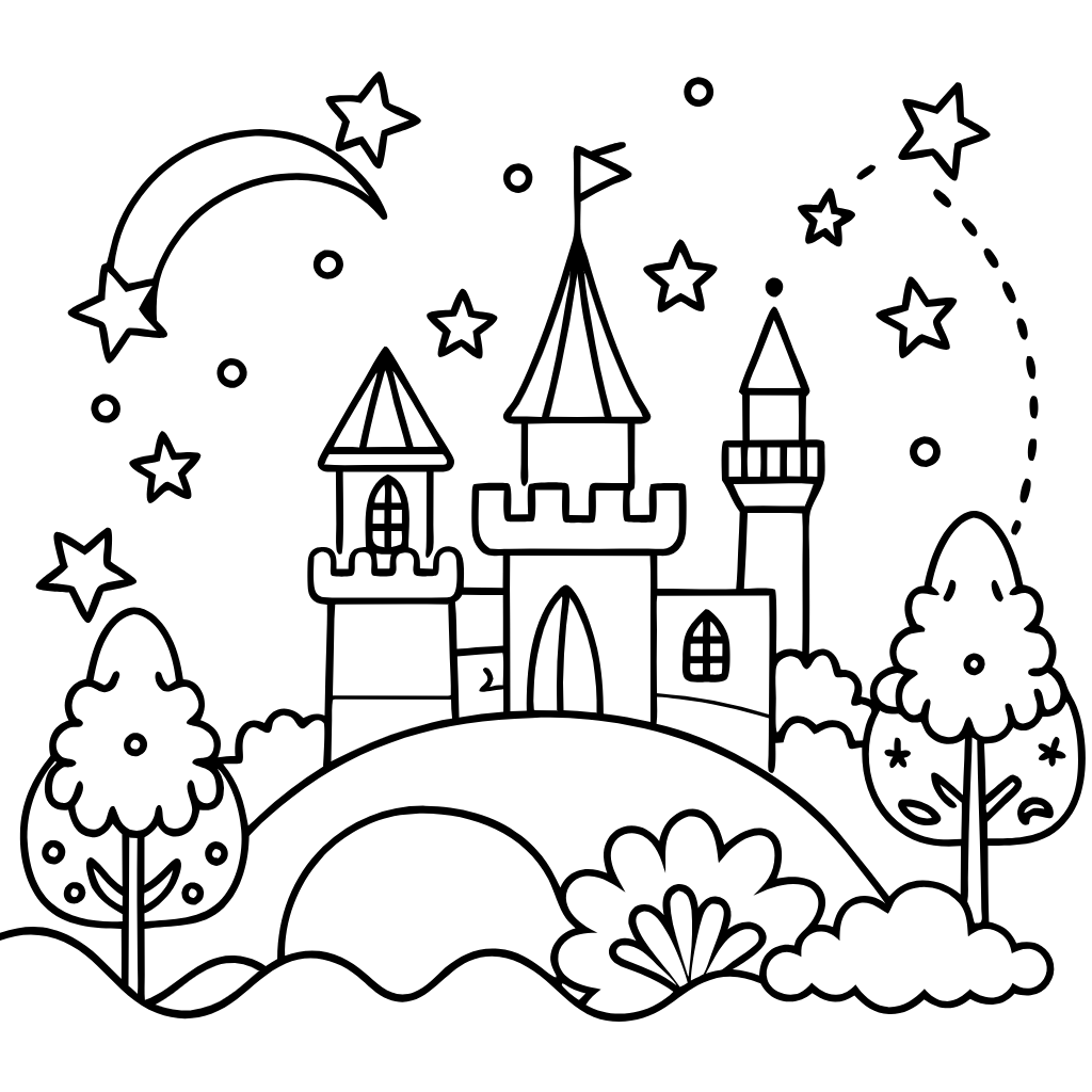 Magical Fairy Tales Coloring Fun for Kids Download and Print Free Coloring Pages
