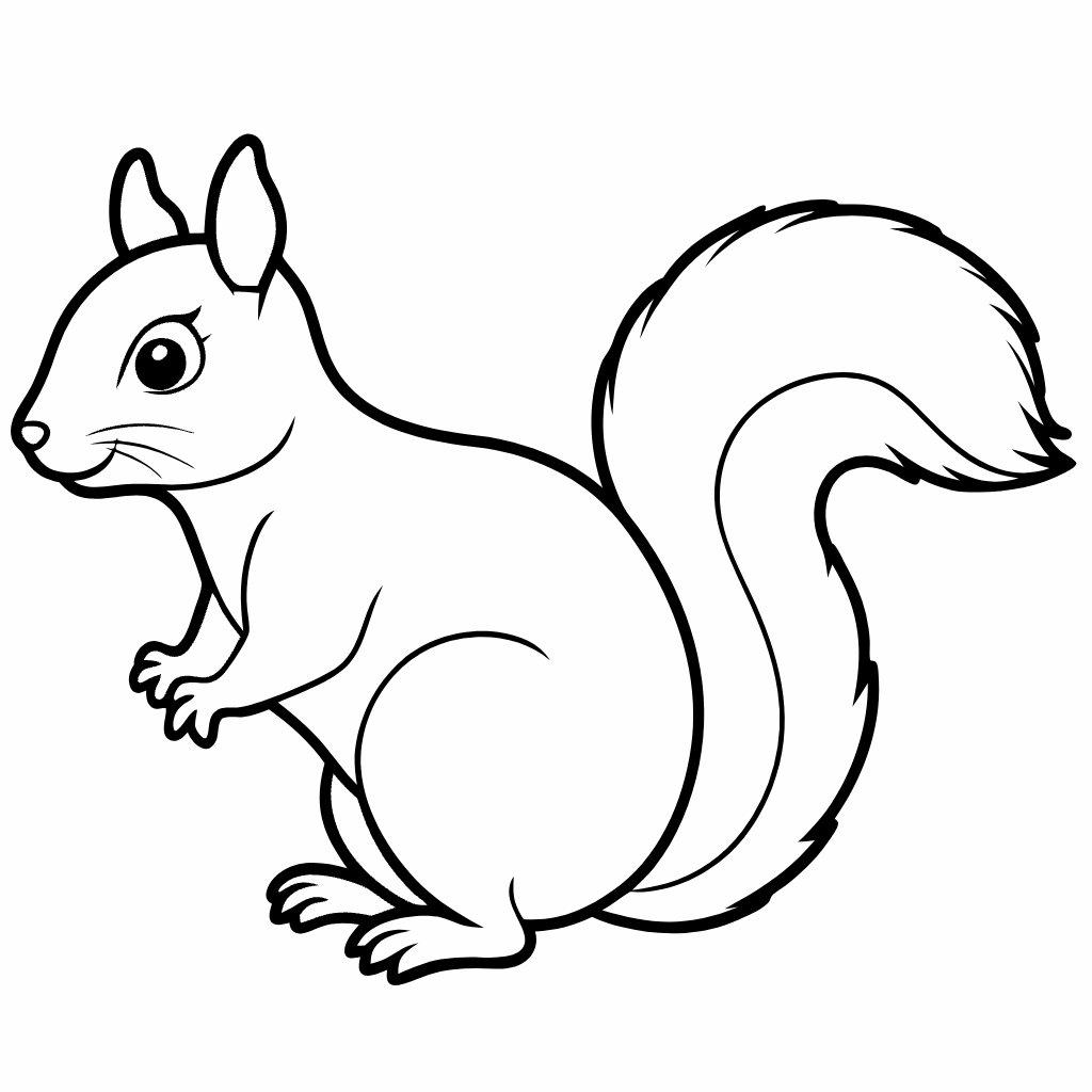 Squirrel Coloring Pages, Squirrel Coloring Page, Fun Kids Coloring, Free Printable Coloring Pages, Download and Print