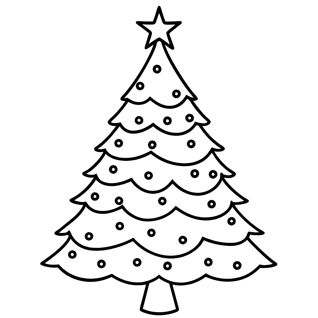 christmas tree coloring page,christmas coloring page, Download and Print Free Coloring Pages