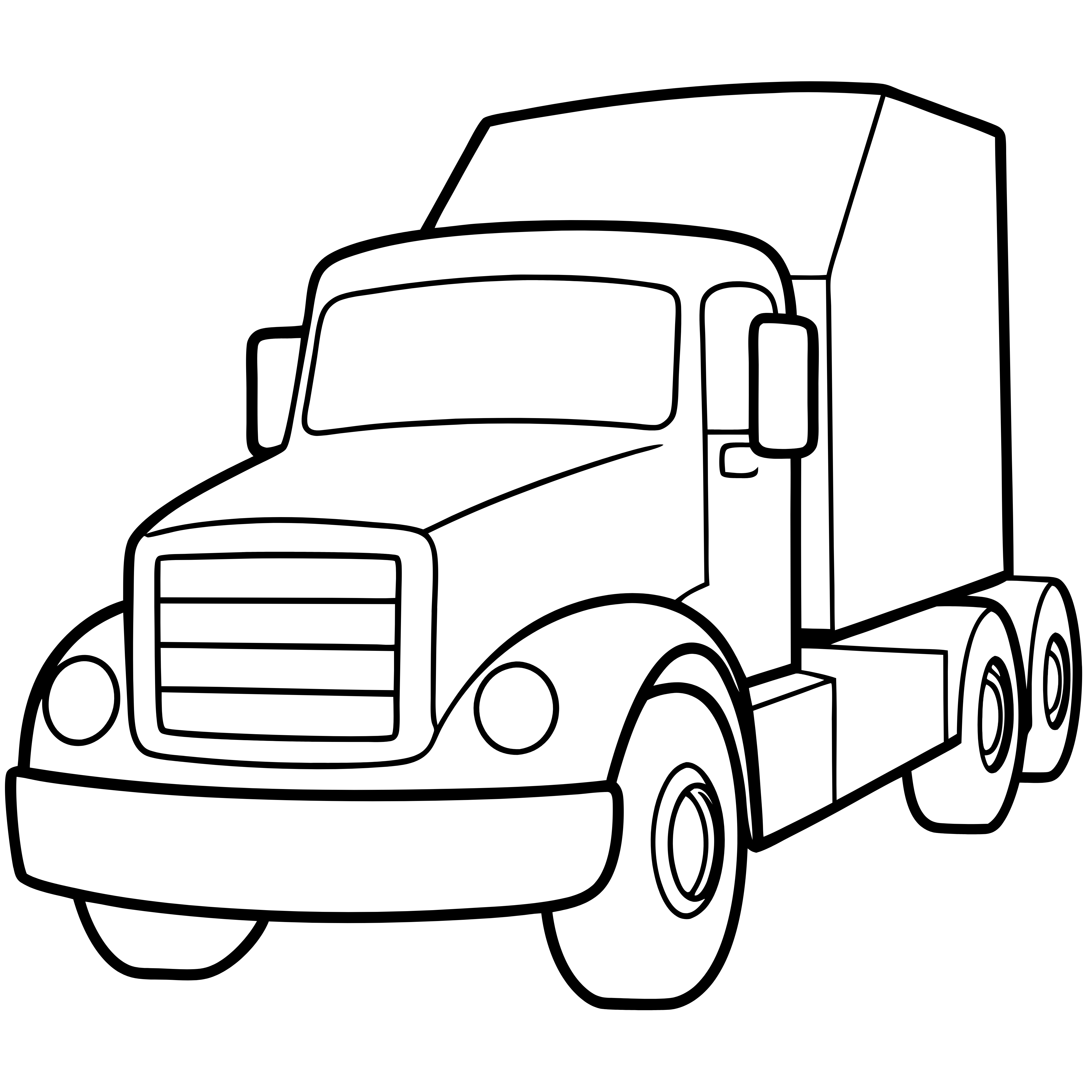 Truck Coloring Page - Download and Print,simple truck drawing,easy truck drawing