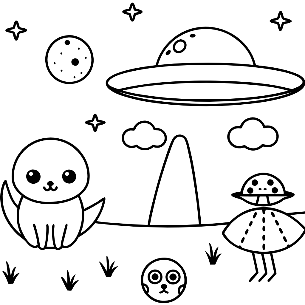 Aliens coloring pages Download and Print Free Aliens Coloring Pages