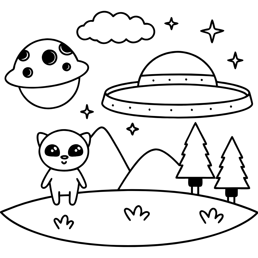 Aliens coloring pages Download and Print Free Aliens Coloring Pages