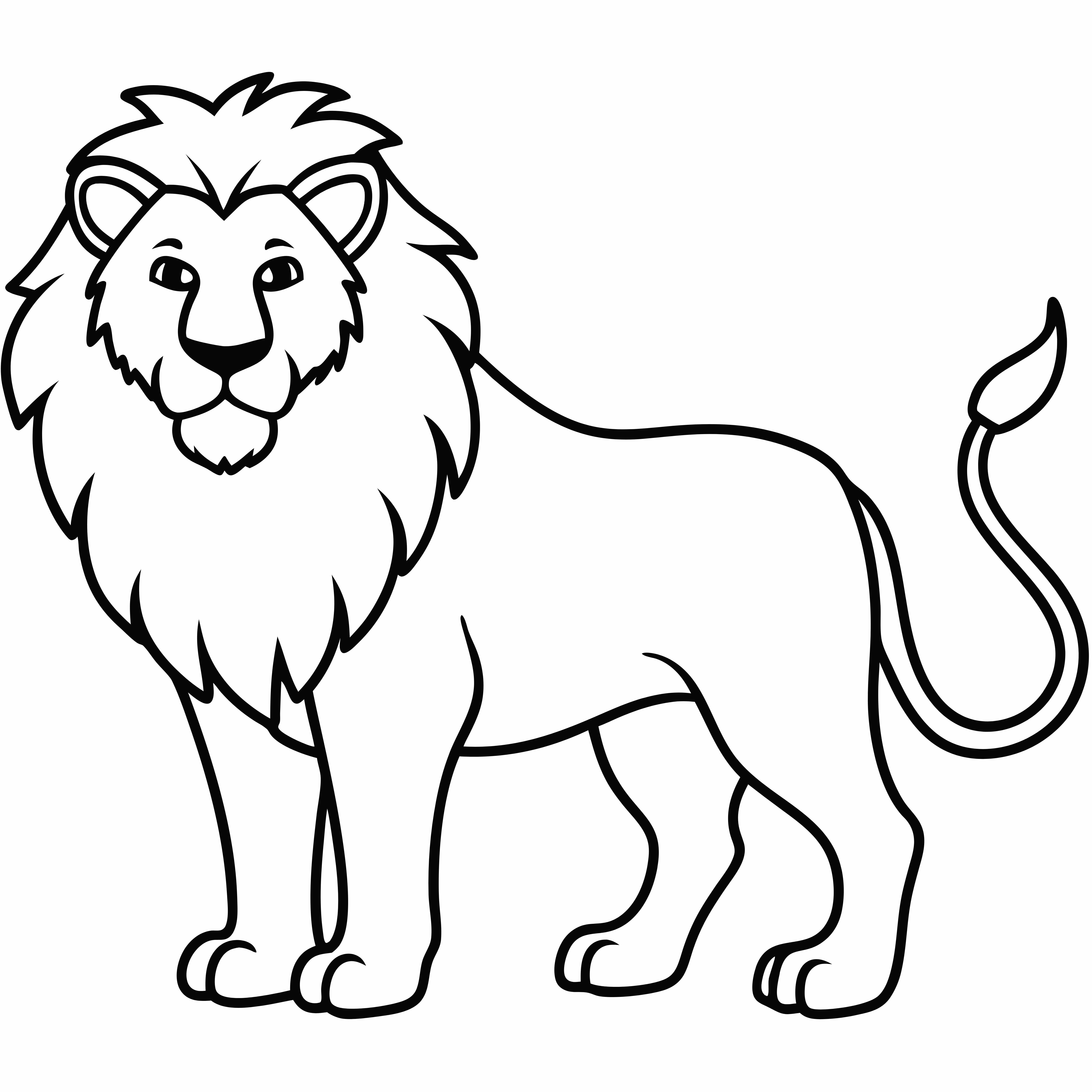 Lion Coloring Pages, Lion Coloring Page, Fun Kids Coloring, Free Printable Coloring Pages, Download and Print