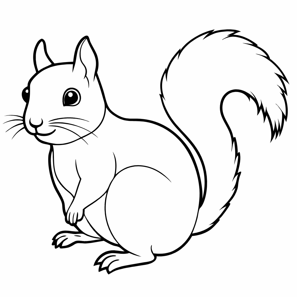 Squirrel Coloring Pages, Squirrel Coloring Page, Fun Kids Coloring, Free Printable Coloring Pages, Download and Print