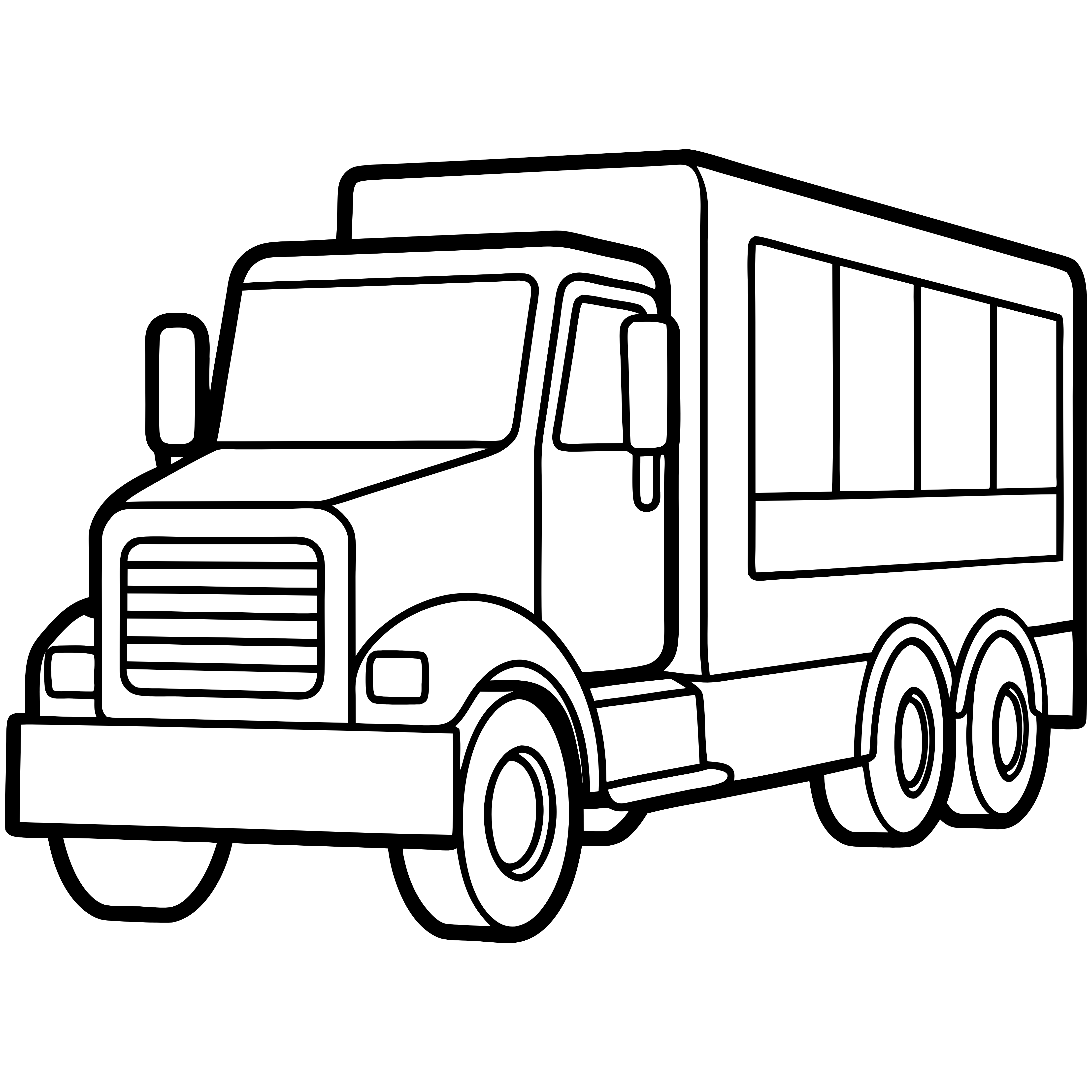 Truck Coloring Page - Download and Print,simple truck drawing,easy truck drawing