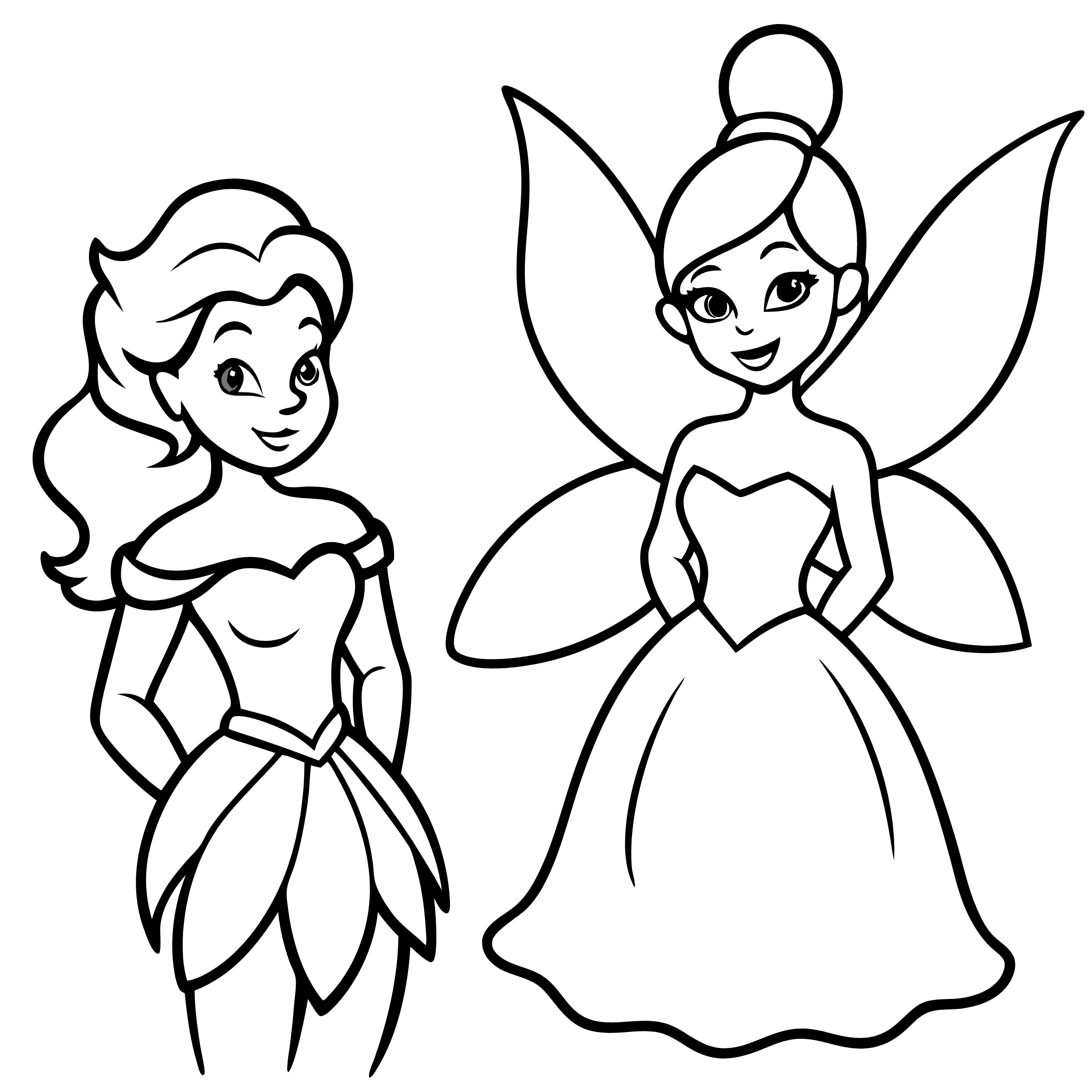 Tinkerbell,Princesses tinkerbell Download and Print Free Coloring Pages