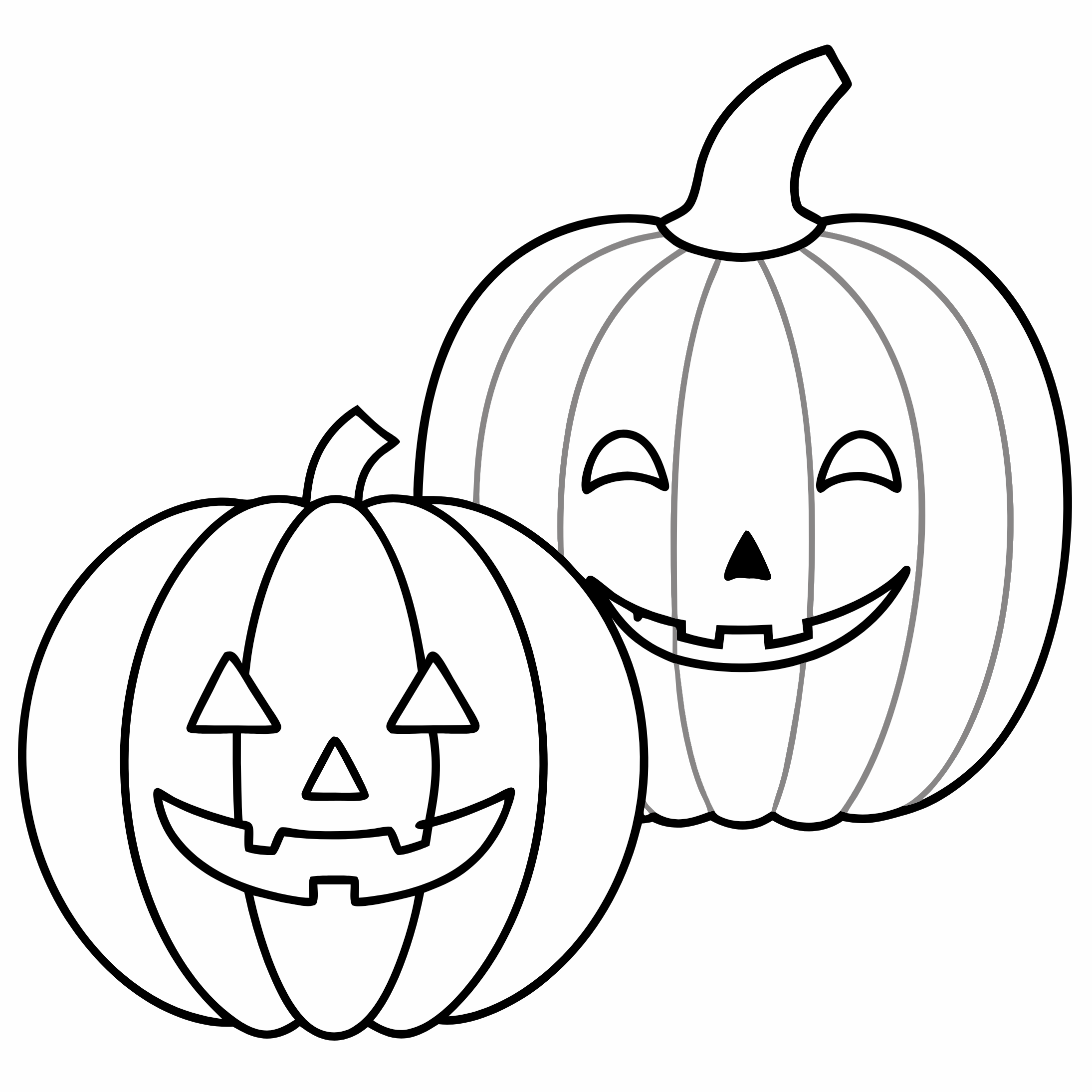 Halloween Pumpkins and Jack-o -Lanterns Coloring Pages, Fun Kids Coloring, Free Printable Coloring Pages, Download and Print