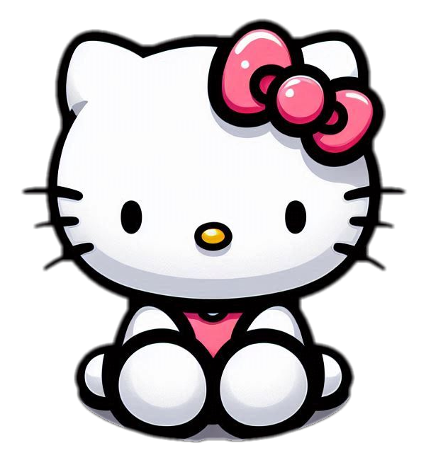 Hello Kitty PNG | Red Bow & Dress Transparent Clipart